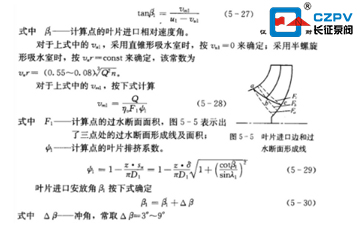 紙漿泵葉片安裝角計算公式