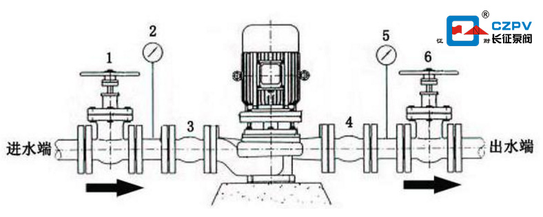 管道增壓泵安裝示意圖