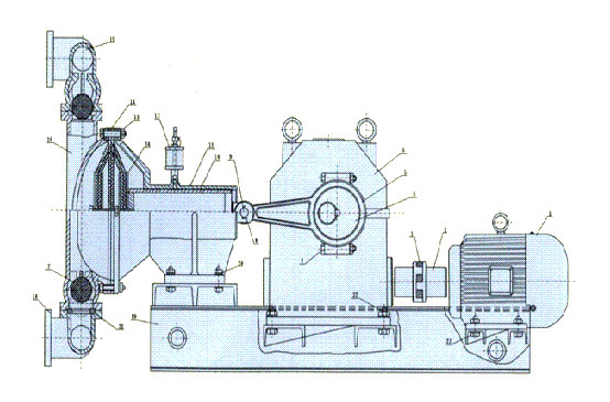 電動隔膜泵結(jié)構(gòu)分解圖